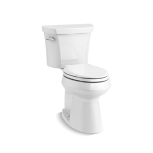 Kohler® 76301-0 Highline® Two-Piece Elongated Toilet With Concealed Trapway, 1.28 gpf, White