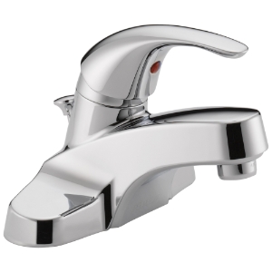 Peerless® P188620LF Centerset Lavatory Faucet, Polished Chrome, 1 Handle, Pop-Up Drain, 1.5 gpm Flow Rate