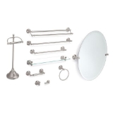 Moen® DN6892BN Tilting Mirror, Sage®, Oval, 22.79 in Dia x 26 in L x 2.58 in W, Brushed Nickel