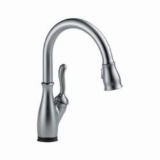 DELTA® 9178T-AR-DST Leland® Kitchen Faucet, 1.8 gpm Flow Rate, Arctic™ Stainless, 1 Handle, 1 Faucet Hole, Traditional, Commercial