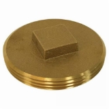 LEGEND 302-606 Raised Square Head Cleanout Plug, 2-1/2 in Nominal, MNPT End Style, Brass