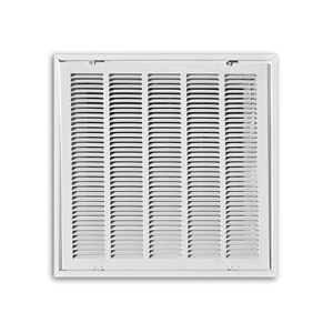TRUaire™ 4010FG2 24 in x 24 in Ceiling Module, 1 in or 2 in Deep, 1-Way, 1/2 in Stamped Louver, Steel, White, Filter Grille