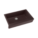 Elkay® ELXUFP3620CN0 Quartz Luxe Traditional Farmhouse Apron Front Kitchen Sink, Rectangle Shape, 20.9075 in W x 10.3259 in H, Quartz, Chestnut