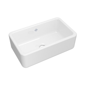 Shaws® RC3018WH-C Lancaster 30" Single Bowl Farmhouse Apron Front Fireclay Kitchen Sink, White