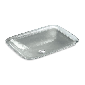Kohler® 2773-G8-B11 Inia® Wading Pool® Bathroom Vessel Sink, Rectangular Shape, 20-5/8 in W x 14-15/16 in D x 4-11/16 in H, Drop-In Mount, Glass, Opaque Stone