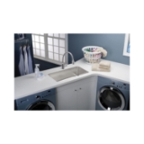 Elkay® ELUH281610 Lustertone™ Kitchen Sink, Lustertone™, Rectangle Shape, 28 in L x 16 in W x 10 in D Bowl, 30-1/2 in L x 18-1/2 in W x 10 in H, Undermount, 18 ga 304 Stainless Steel