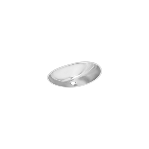 Elkay® ELUH1811 Asana™ Bathroom Sink, Oval, 19-1/2 in W x 13-5/16 in D x 6-1/4 in H, Under Mount, Stainless Steel, Lustertone