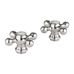 GROHE 18731BE0 Seabury® Faucet Cross Handle, Sterling/Brilliant Nickel