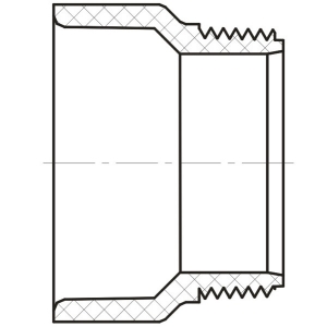 Lesso® 1-1/2in x 1-1/4in PVC DWV Trap Adapter - Female w/Plastic Nut (H × SLIP) LP104P-212