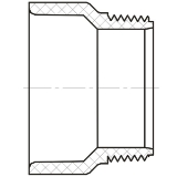 Lesso® 1-1/4in PVC DWV Trap Adapter - Female w/Plastic Nut (H × SLIP) LP104P-012
