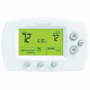 Honeywell Home FocusPRO® TH6220D1002/U 6000 Thermostat, Programmable Thermostat, 40 to 90 deg F Control, 5-1-1 or 5-2 Days Programs per Week, R, RC, C, W-O/B, G, Y, W2-AUX/E, Y2-L Terminal