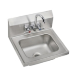 Elkay® CHSB1716C Handwash Sink Package, Rectangle Shape, 15-1/2 in W x 13 in D x 16-3/4 in H, Wall Mount, Stainless Steel, Buffed Satin