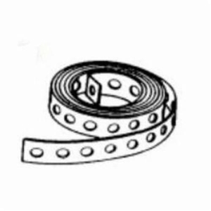 GFM 100G-20-10 FIG 971 Perforated Hanger Strapping, 9/32 in Dia Hole, 10 ft L x 3/4 in W x 0.033 in THK, Galvanized