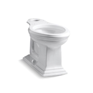 Kohler® 4380-0 Memoirs® Toilet Bowl, White, Elongated Shape, 12 in Rough-In, 2-1/8 in Trapway