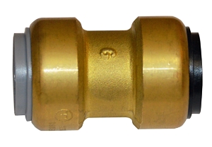 EPC TECTITE™ 10155453 200-PB Push Transition Coupling with Polybutylene Stop, 1/2 in Nominal, C x C End Style, Brass