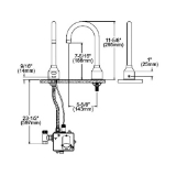 Elkay® LKB721C Touchless Scrub/Handwash Faucet, 1.5 gpm Flow Rate, Gooseneck Spout, Polished Chrome