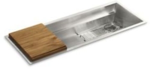 KALLISTA® L20307-00-NA Multiere 45" Drop in Single Basin Stainless Steel Kitchen Sink with Cutting Board