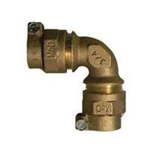 A.Y. McDonald 5120-443, 74761-22 1/4 Bend Elbow, 3/4 x 1 in Nominal, -22 CTS Mac-Pak Compression End Style, Brass