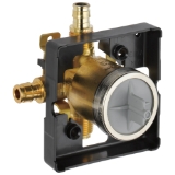 DELTA® R10000-PFS-MF MultiChoice® Universal Shower Rough-In Valve Body, 1/2 in Cold Expansion PEX Inlet x 1/2 in Pex Cold Expansion Outlet, Forged Brass Body