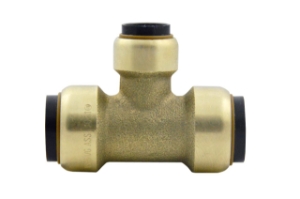 EPC TECTITE™ 10155498 211R Push Reducer Tee, 1 x 1 x 3/4 in Nominal, C x C x C End Style, Brass