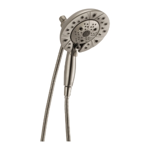 Brizo® 86220-NK Hydrati® Traditional Round 2-in-1 Shower, 6-7/8 in Dia Shower Head, 1.75 gpm Flow Rate, Full Body/Full Body With Massage/H2OKinetic®/Massage/Pause Spray, Luxe Nickel