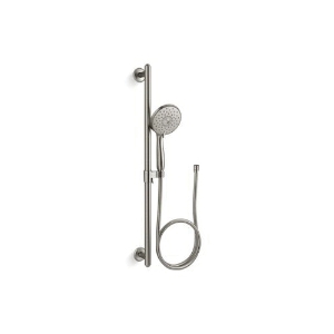 Kohler® 22177-G-BN Forte® Multi-Function Hand Shower Kit with Katalyst® Air-Induction Technology, 5-1/16 in Dia Round Shower Head, 1.75 gpm Flow Rate, 60 in L Hose, Vibrant® Brushed Nickel