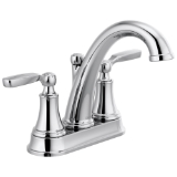 DELTA® 2532LF-MPU Bathroom Faucet, Woodhurst™, Chrome, 2 Handles, Metal Pop-Up Drain, 1.2 gpm