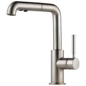 Brizo® 63220LF-SS Solna® Kitchen Faucet, Commercial, 1.8 gpm Flow Rate, 360 deg Pull-Out Spout, Stainless Steel, 1 Handle, 1 Faucet Hole