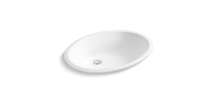 KALLISTA® P20264-00-0 Citizen 21-1/2" Undermount Vitreous China Bathroom Sink with Overflow Stucco Fixture Lavatory Sink Vitreous China, White