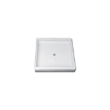 Florestone™ 3636F Recess Shower Base with Edge, Fiberglass, Center Drain, White