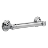 Brizo® 69210-PC Round Traditional Decorative Grab Bar, 12 in L x 1-1/4 in Dia, Polished Chrome, Metal