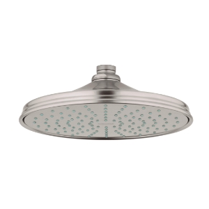 GROHE 26474EN0 Shower Head, Rainshower™ Rustic 210, 1.75 gpm Flow Rate, 1 Spray, 8-1/4 in Dia Head, Brushed Nickel