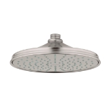 GROHE 26474EN0 Shower Head, Rainshower™ Rustic 210, 1.75 gpm Flow Rate, 1 Spray, 8-1/4 in Dia Head, Brushed Nickel