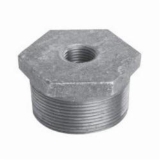 Ward Mfg 2DX2.BB Hex Head Pipe Bushing, 2-1/2 x 2 in Nominal, MNPT x FNPT End Style, 150 lb, Malleable Iron, Black