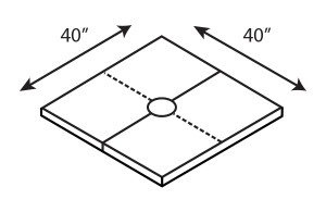 Noble Company 210 PRO-SLOPE™ 4040 Composite Base, 40" x 40"