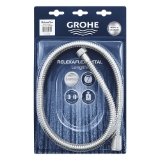 GROHE 28143000 Relexaflex Shower Hose, 1/2 in Nominal, 59 in L, 16 bar Working, Metal, StarLight® Polished Chrome