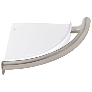 DELTA® 41516-SS Contemporary Corner Shelf, 9-1/8 in OAL x 2-3/16 in OAH, Stainless Steel