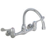 DELTA® 28P4902LF Service Sink Faucet, Wall Mount, 2 Handles, 8 in Center, 1.5 gpm Flow Rate, Chrome