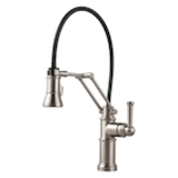 Brizo® 63225LF-SS Artesso® Kitchen Faucet, 1.8 gpm Flow Rate, 8 in Center, Swivel Spout, Stainless Steel, 1 Handle