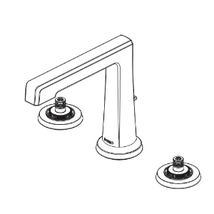 Brizo® 65398LF-NKLHP-ECO Levoir™ Widespread Lavatory Faucet - Less Handles, 1.2 gpm, 4-15/16 in H Spout, 6 to 16 in Center, Luxe Nickel, 2 Handles, Metal Pop-Up Drain