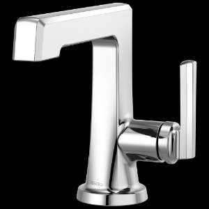 Brizo® 65098LF-PC Levoir™ Lavatory Faucet, 1.5 gpm Flow Rate, 5-1/4 in H Spout, 1 Handle, Metal Pop-Up Drain, 1 Faucet Hole, Polished Chrome, Traditional