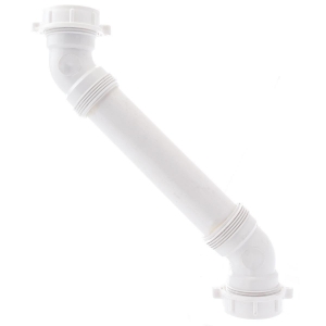 Sioux Chief 230-9006101 230 Slip Joint Double Offset, 1-1/2 in Nominal, Plastic, White