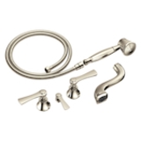 Brizo® T70360-PN Rook® 2 Handle Tub Filler Trim Kit With Bi-Directional Lever Handle, Solid Brass, Polished Nickel