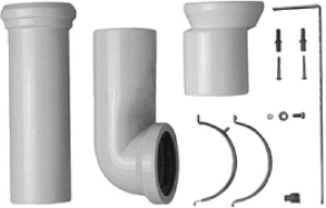 DURAVIT 14220000 Single-Lever Basin Mixer Connection Set, For Use With Horizontal and Vertical Outlet