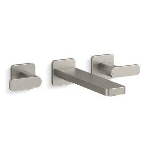 Kohler® T27120-4-BN Parallel® Wall-Mount Bathroom Sink Faucet Trim, 1.2 gpm, Vibrant Brushed Nickel