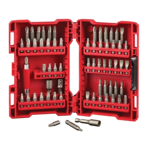 Milwaukee® 48-32-1552 Screwdriving Bit Set, 64 Pieces, 1/4 in Dia Hex Shank, Steel