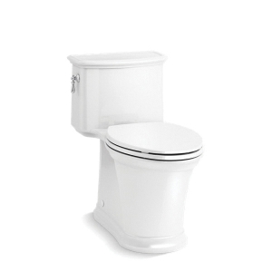 Kohler® 22695-0 K-22695 1-Piece Standard Height Compact Toilet, Harken™, Elongated Bowl, 5-15/16 in H Rim, 12 in Rough-In, 1.28 gpf, White