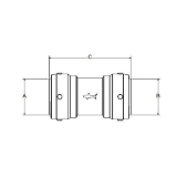 Sharkbite® SB0135 Removable Reusable Coupling, 1-1/4 in Nominal, Brass