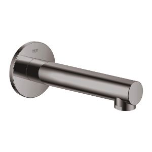 GROHE 13274A01 13274_1 Concetto™ Flow Control Tub Spout, 1/2 in FNPT, 6-11/16 in Spout Reach, Wall Mount, Brass, StarLight® Hard Graphite, Residential