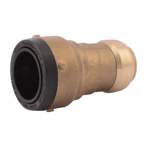 Sharkbite® SB013528 2XL Large Diameter Pipe Reducing Coupling, 1-1/4 x 1 in Nominal, Push-Fit End Style, Brass